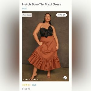 Anthropologie Hutch Bow-Tie Maxi Dress